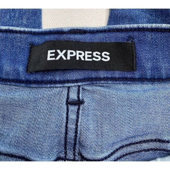 Express Medium Wash‎ High Rise Stretch Jegging Denim Jeans Sz 0 - Picture 7 of 9